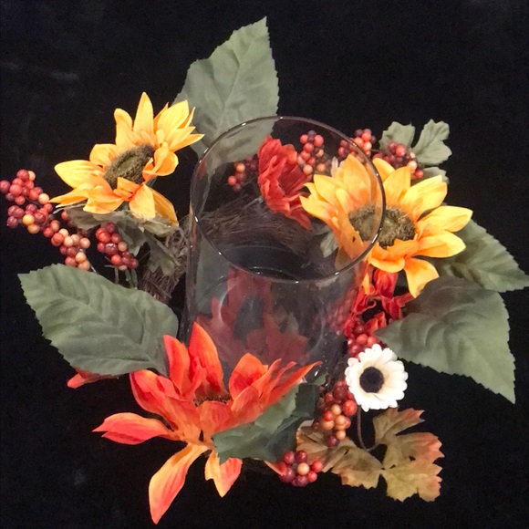 Brand new pumpkin Harvest hurricane with sunflowers